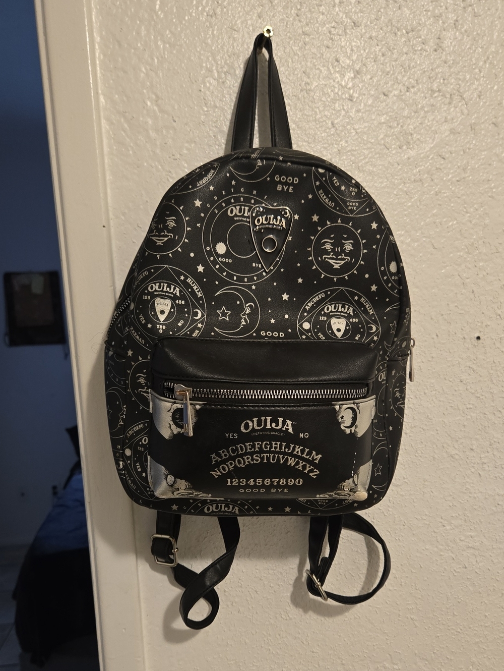 Ouija Print Mini Backpack - Black